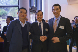 From left to right: Professor Zhigang Tao, Professor of Economics and Strategy and Director of the Institute for China and Global Development; Professor Eric Chang, Dean of the Faculty of Business and Economics, Chung Hon-Dak Professor in Finance, and Chair of Finance; and Professor John Van Reenen, Professor of Economics and Director of the Centre for Economic Performance, LSE.